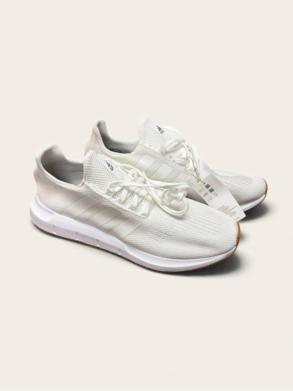 adidas Men’s Knit Running Sneakers - White
